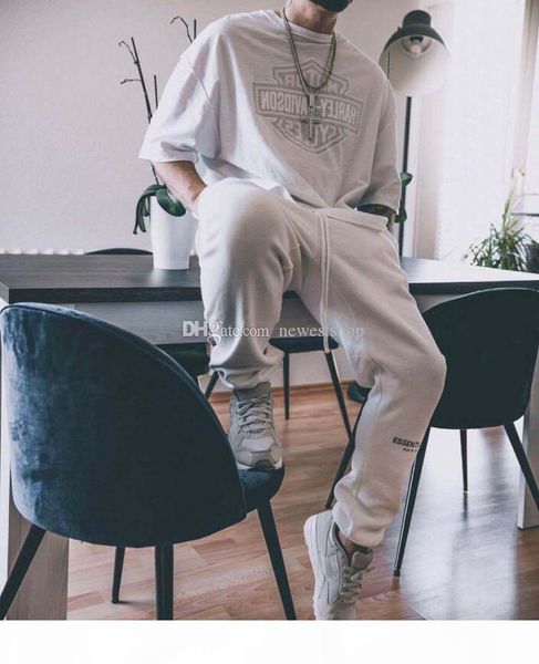 

2021 casual autumn winter usa fear fg fog essentials silicone letters print trousers jogger of sweatpants men new women pants god iutjd, Black