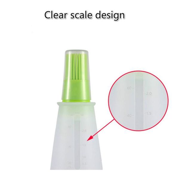 

3pcs sile oil bottle brush with cap barbecue brush with scale sauce butter brush kitchen tools sile cooking oi qylnef