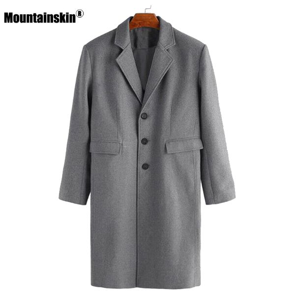 

mountainskin 2020 autumn men's woolen coats mens windproof warm long sleeve windbreaker casual solid overcoats male sa936