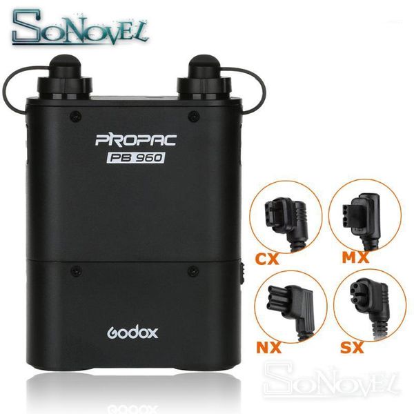 

flashes godox pb960 dual output flash battery power pack 4500mah + adapter cable for yongnuo speedlite1