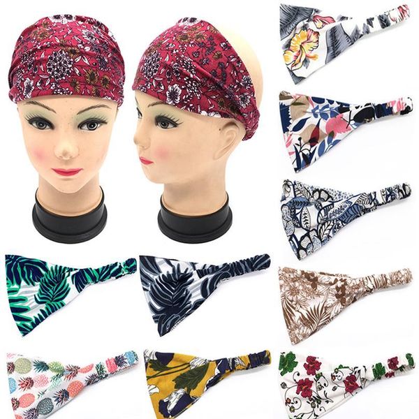 

boho wide headbands stretch floral harajuke headband headwrap sports yoga turban elastic hair bands wide hairbands acc jllvgw