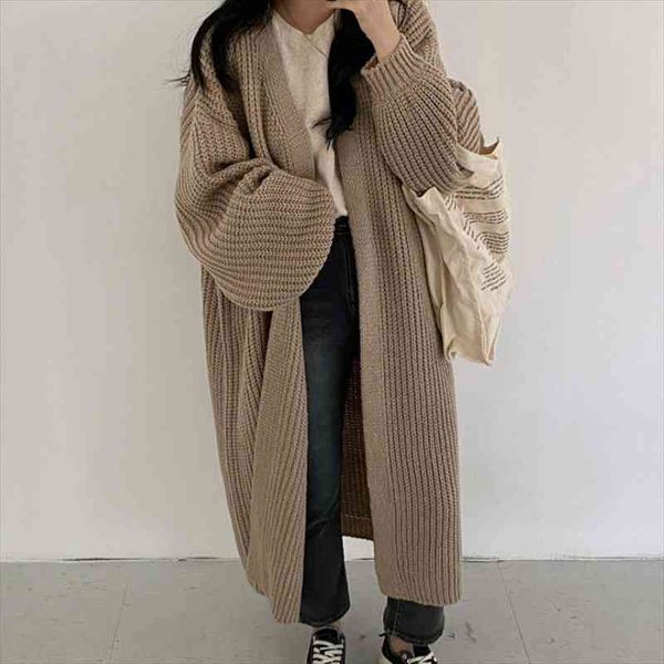 

women cardigan long knitted sweater autumn winter loose coats ladies oversized cardigan long sleeve korean outerwear, White;black