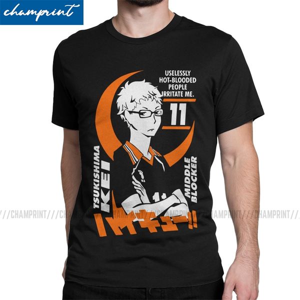

мужчины цукисима kei haikyuu anime средний blocker волейбол манга одежда антикварная графика печатный вид спорта толстовка с капюшоном толст