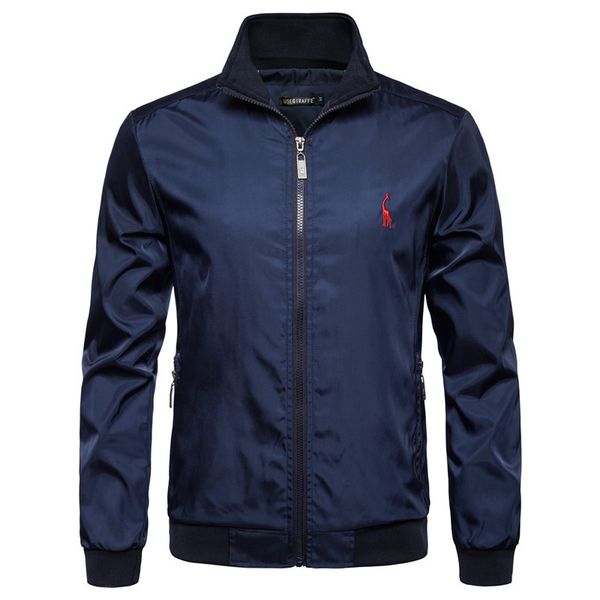 

2019 new autumn winter stand colar zipper jacket men streetwear bomber jacket windbreaker mens basic jackets us size s-xxl, Black;brown