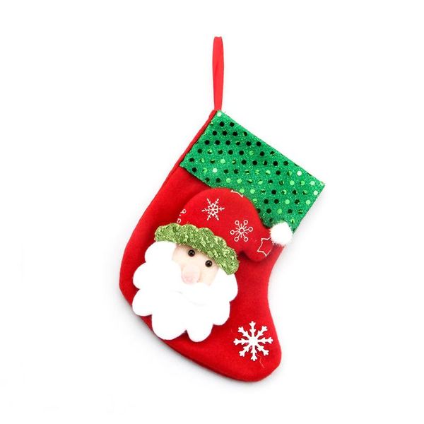 

new year gift ideas 2021 santa claus little canvas cotton socks christmas tree hanging stocking bag