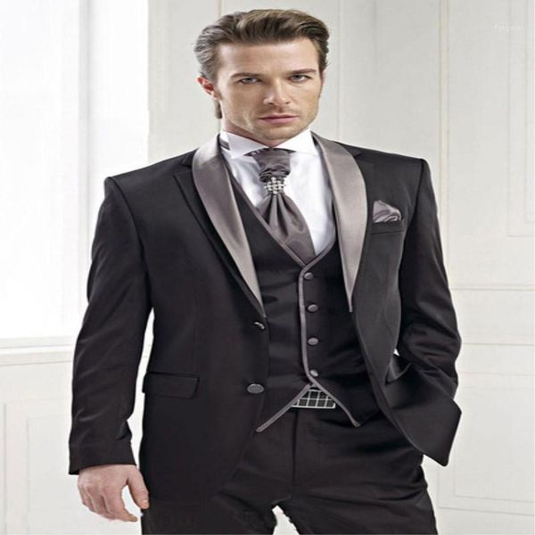 

2020 custom made new arrival groom tuxedos vintage party suit groomsman suit mens ( jacket+pants+vest+tie)1, White;black