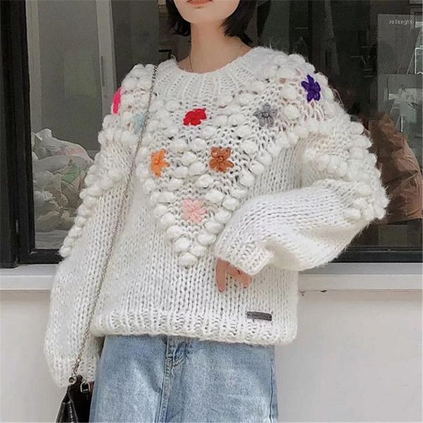 

vintage mohair knitted pullover sweater women autumn winter thick o neck oversized jumper causal pull femme nouveaute 20191, White;black
