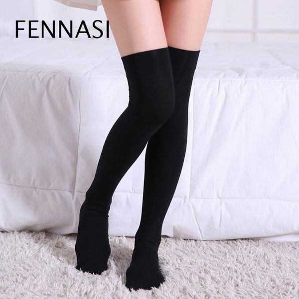 

fennasi white knee socks compression stockings tiny cosplay knee socks female thigh high stockings nightclub high1, Black;white