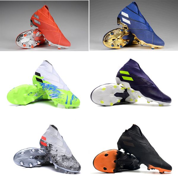 

mens messi nemeziz 19.1 fg messi inflight dark motion uniforia slip-on soccer shoes football boots cleats size us6.5-11