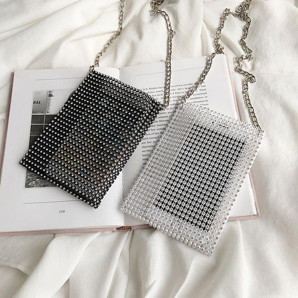 

2020 new fashion diamond women chain crossbody bag shoulder bag pearl light casual small messenger brand designer handbag