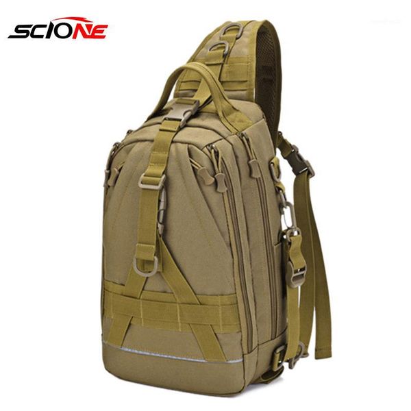 

outdoor bags 600d nylon multifunctional tackle handbag fish gear reel lure fishing bag shoulder storage pack mochila sac de peche xa55g1