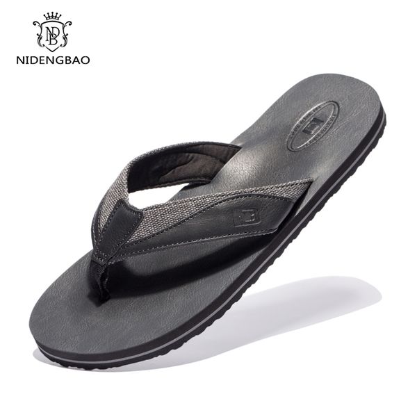 

summer men slippers shoes cool light sandals beach slippers comfortable fashion men's casual shoes big size 48 men flip flops y200107, Black