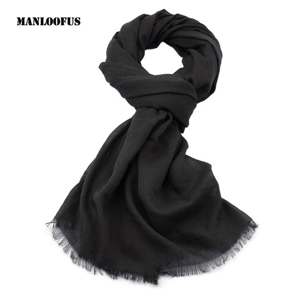 

cotton leprosy scarves for men women spring and autumn winter thin korean version versatile simple solid color black dark grey shawl, Blue;gray