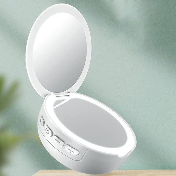 

wireless bluetooth speaker led mini fashion gift home cosmetic usb rechargeable led light 3x nifying dimmable vanity mirror