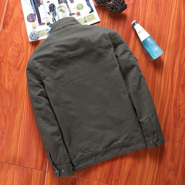 

2020 spring new cotton large casual work men's outdoor military jacket, Black;brown