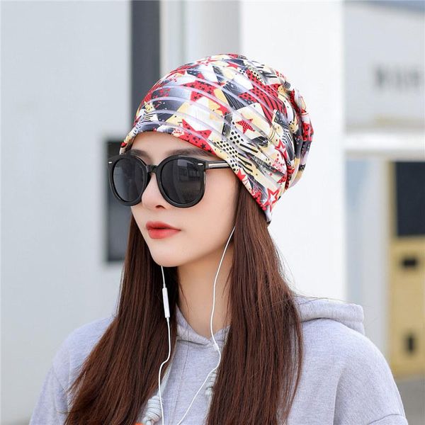 

cokk женщины hat beanie весна лето headdress дышащего letters headwrap багги cap дважды используется шарф тюрбан hat женского gorro кпт qylf, Blue;gray