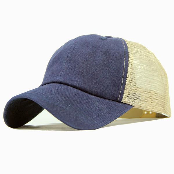 

outdoor cotton baseball caps solid color mesh baseball caps casual simple hats adjustable h jllwha, Blue;gray