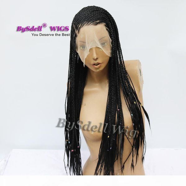 

braided hair wig full braids hair full lace wig all hand tied cornrow black color wigs