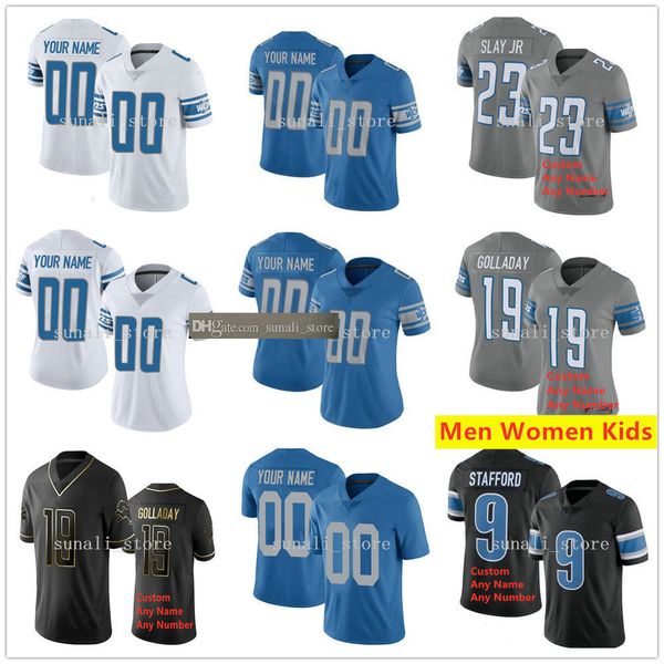 

sewed new 91 john penisini 97 nick williams 95 romeo okwara 5 matt prater 3 jack fox 20 barry sanders 81 johnson jerseys, Black;red