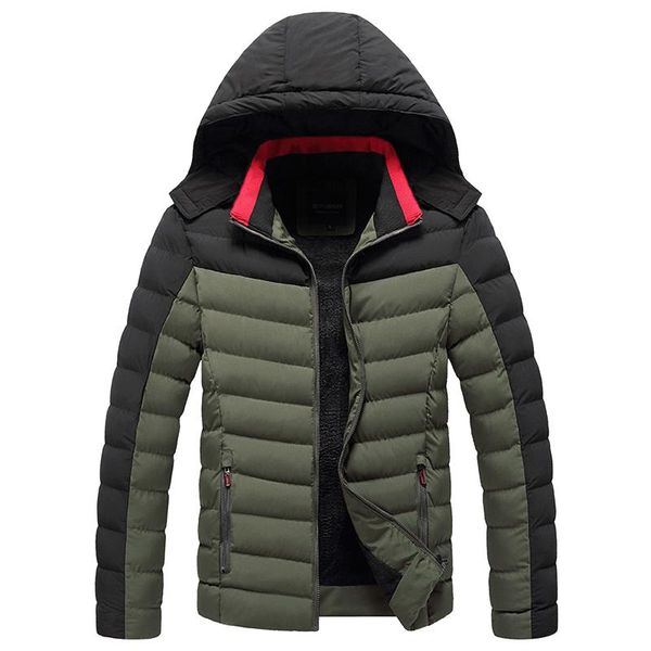 

men's down & parkas men winter warm hooded softshell for windproof soft coat shell jacket plush super hiking ski 2021, Black