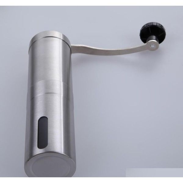 

silver coffee grinder mini stainless steel hand manual handmade coffee bean burr grinders mill kitchen jlltir lottery2010