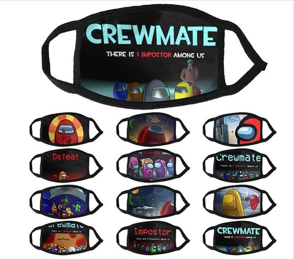 

new among us game anti-haze mouth face mask children reusable washable dust-proof protection kids adults cosplay mask men party masks