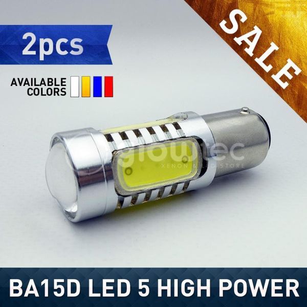 

2pcs ba15d 7.5w high power led 5 cob 5 smd 7.5w (5*1.5w) 5cob super car signal tail turn led fog light bulbs lamp glowtec1