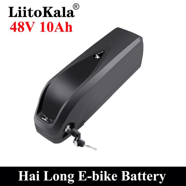 Batteria al litio per bici elettrica LiitoKala 48V 10Ah Hailong per porta USB Bafang ad alta potenza