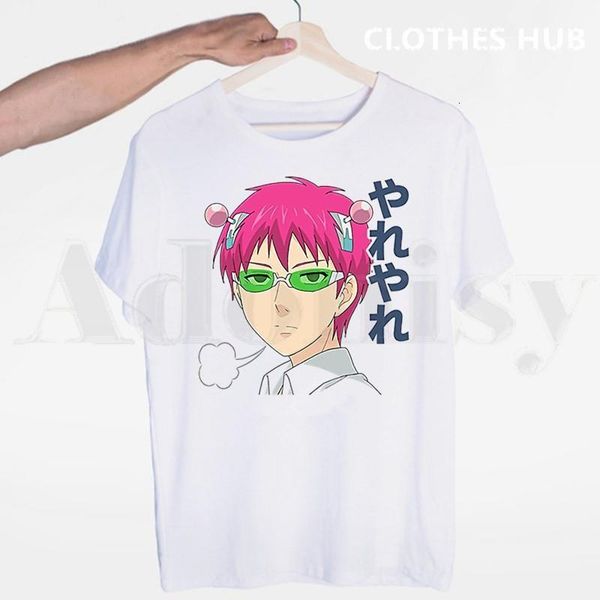 

the disastrous life of saiki k kusuo no psi nan tshirts men fashion summer t-shirts tshirt tees streetwear harajuku funny, White;black