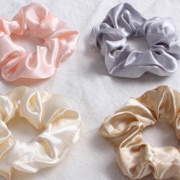 

women reflect light hair bands satin solid color silk hair ties scrunchies ponytail holder hair accessories headband for women q sqcgki