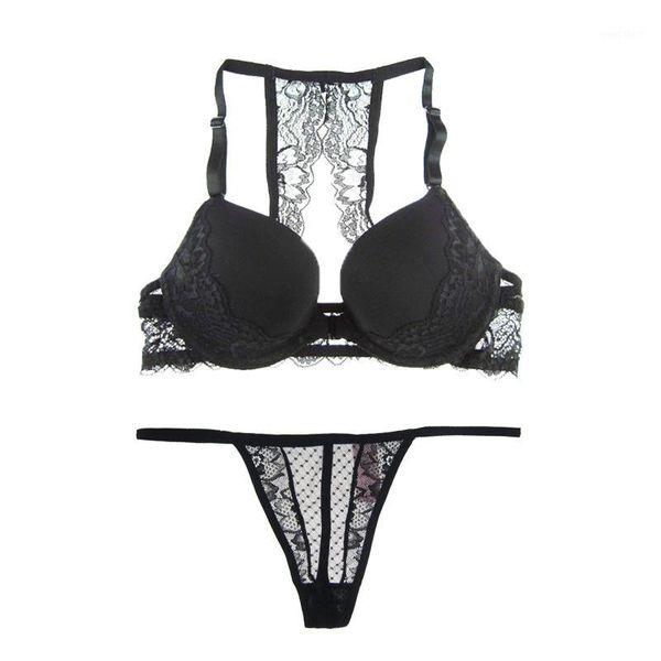 

743 bra set lace solid color beauty back underwear breathable comfortable underclothes for women 32 34 36 38 40//a b c d1, Red;black