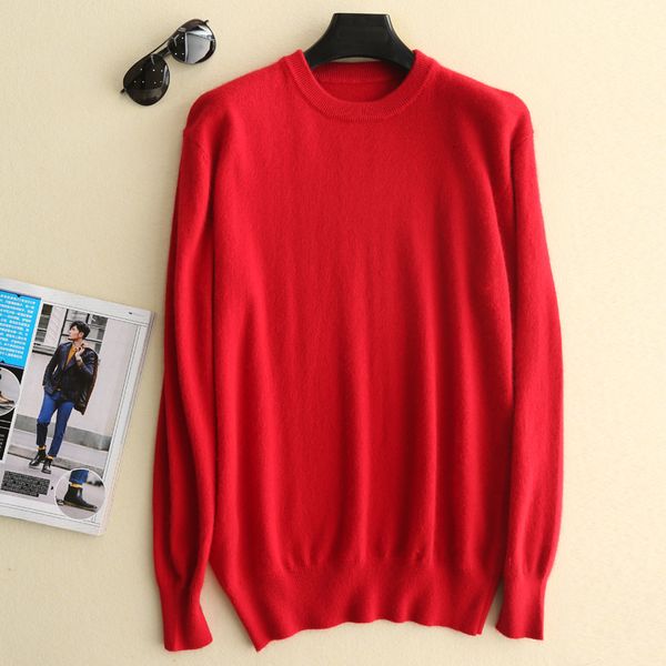 

2021 men's blouses on jumpers 100% cashmere and knitted wool soft new winter fashiwarm plus size sweater man twq0, Black