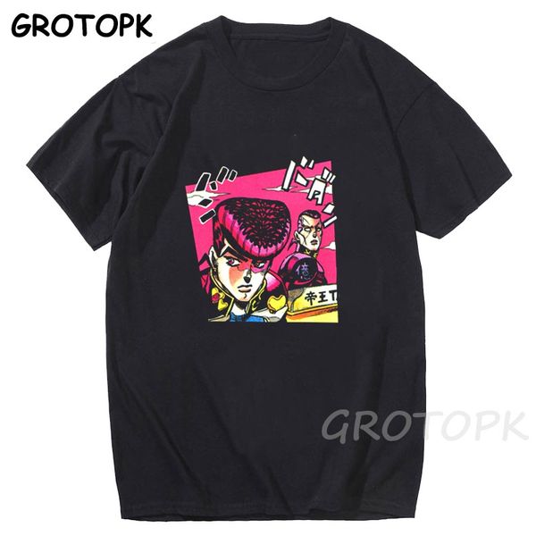

jojo's bizarre adventure jojo anime printed tees oversized cute cartoon anime male female hooded sweatshirt hoodie men t shirt