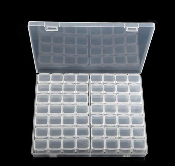 

56 small grid adjustable transparent plastic storage box for small component jewelry tool box bead organize sqccsg new_dhbest