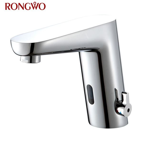 

bathroom sink faucets rongwo deck mounted sensor faucet cold & hand touchless tap automatic infrared