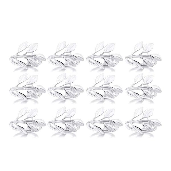 

napkin ring, leaf napkin cover, bridal ring glossy holder decoration, suitable for retro christmas, holiday, dinne