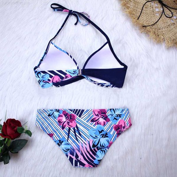 

piece new print swimwear swimsuit two women push up bikini set bathing suit brazilian biquini, White;black