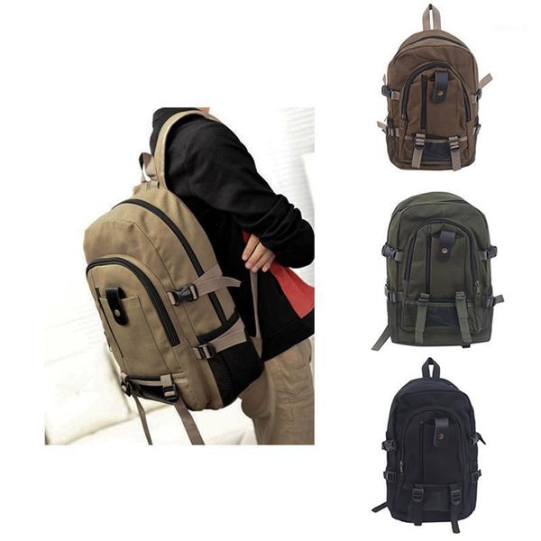 

travel rucksack multifunctional travel bucket backpack men rugzak canvas college student casual school backpack 20201