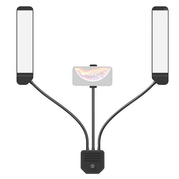 

rise-mobile phone live fill light for youtube live light fill p camera multi-function dual-arm us plug1