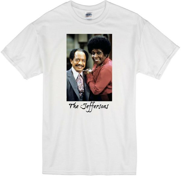 

the jeffersons sherman hemsley isabel sanford george weezie tv white t-shirt sport hooded sweatshirt hoodie