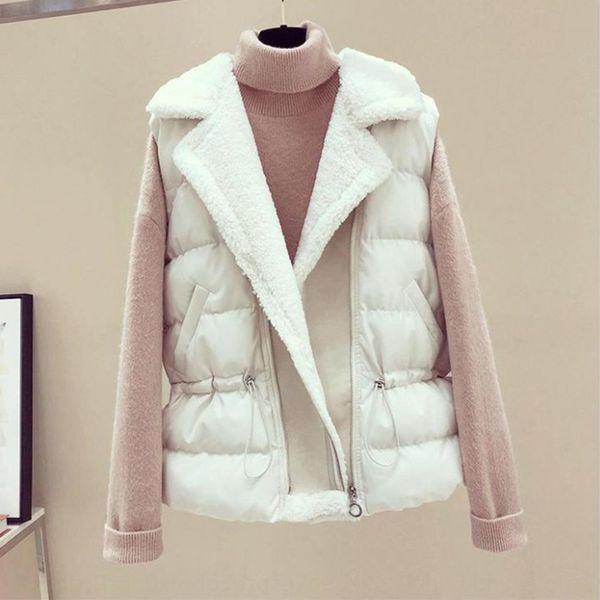 

lambskin женские зимние 2019 новый корейский свободный жилет куртка vestmedium длина тяжелый вниз хлопка жилет куртка tzrb7, White;black
