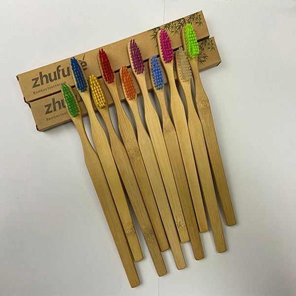 

2020 new premium 9colours eco- friendly biodegradable soft bamboo toothbrush wholesale