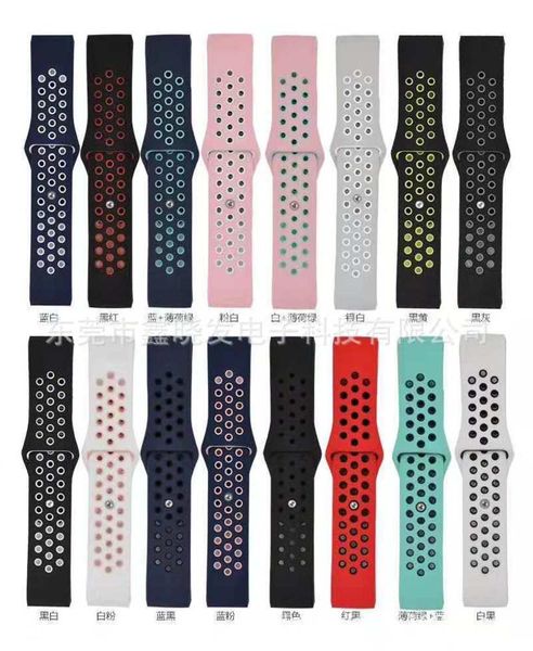 

fitbit charge4 / 3 smart bracelet silica gel two color with air hole movement replacement watch strap