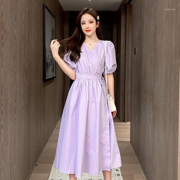 

v-neck dress for women summer stylish comfortable youthful and beautiful short sleeve ladies' dresses1, White;black