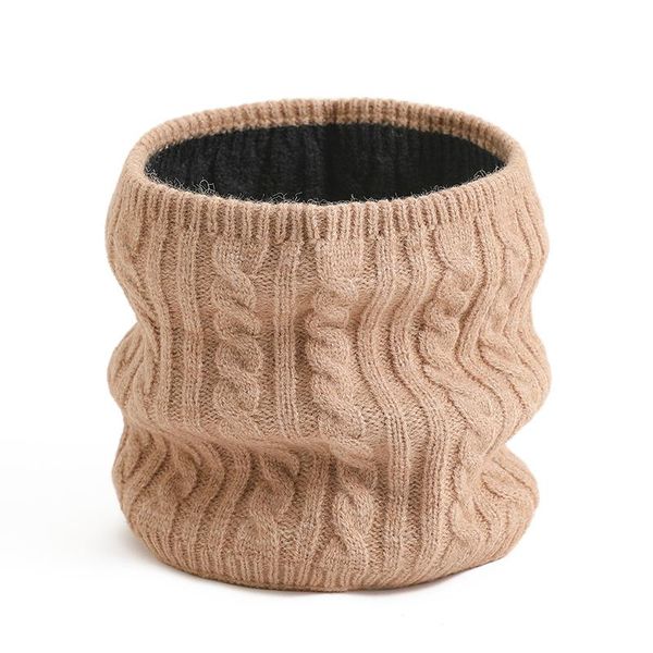 

women winter ring scarf knit warm neck scarves cotton thick double side solid snood bandana face cover 2020 fashion bbylsu bdehome, Blue;gray