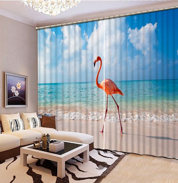 

white dew on the beach nature art print drapes living room bedroom decor 2 panels hookswindow curtain