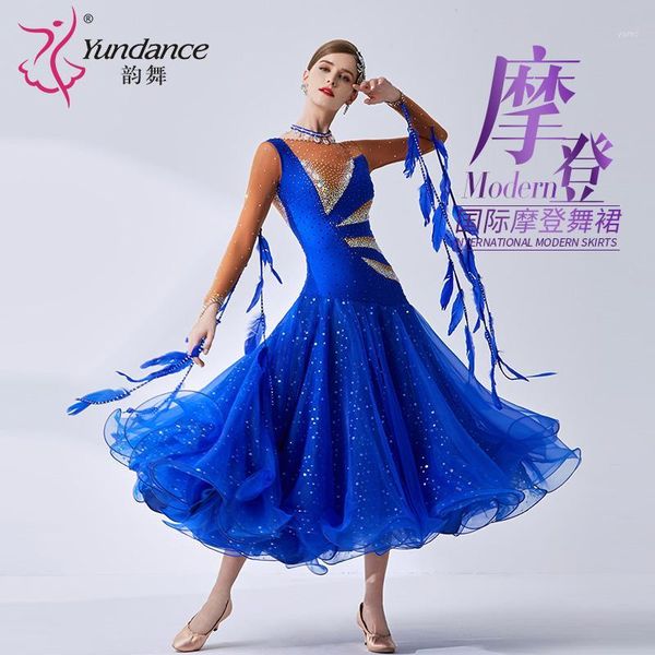 

the new national standard modern dance clothing big pendulum dress practice clothing ballroom dancing waltz-b-193861, Black;red