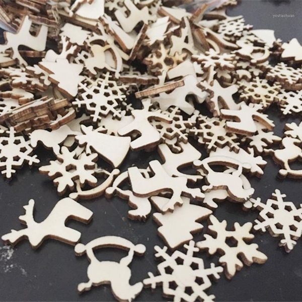 

christmas decorations 60 pcs diy craft xmas wood chip hanging ornaments for decoration home details decor charms1