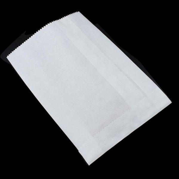 

100pcs lot open white plastic kraft paper fried food greaseproof package bag chips sandwiches take out packing pouch h sqcuie