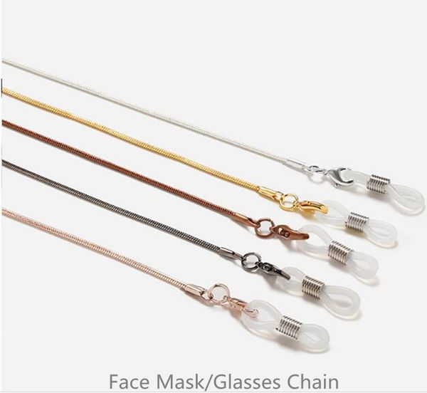 

wholesale snakeshaped metal face mask glasses chain lanyard string neck cord retainer strap with lobster clasp